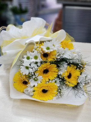 Sarı Beyaz Papatya Buketi