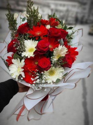 Gül ve Gerbera Buketi