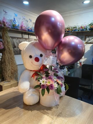 Kütahya Çiçekçi Balonlu Aranjman