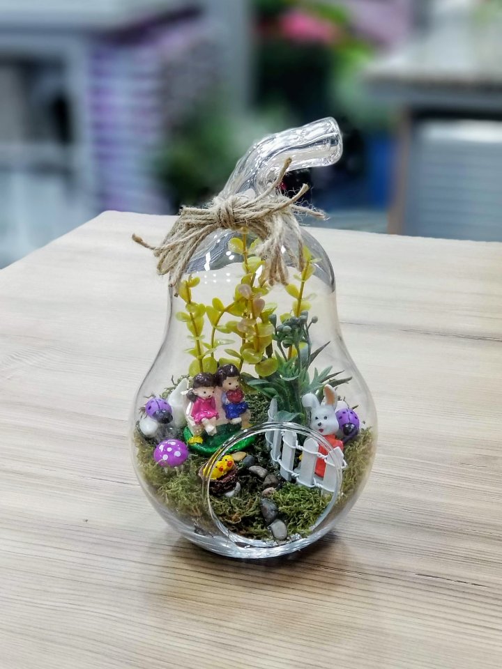 Kütahya Çiçekçi Minik Boy Armut Teraryum Hobi Bahçesi 