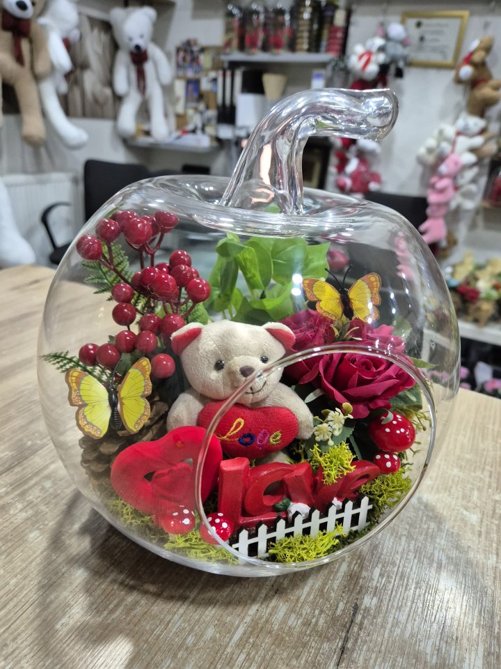 Kütahyada Çiçekçi Büyük Boy Elma Teraryum Hobi Bahçesi 