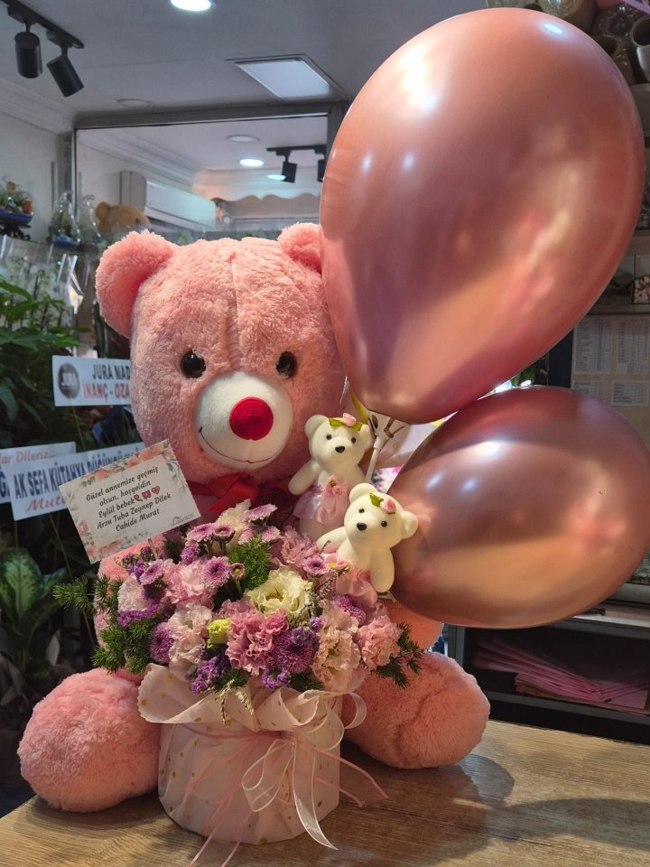 Kütahya Çiçekçi Balonlu Aranjman