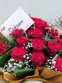 Çiçekçi - 21 Kaliteli Kırmızı Gül Buketi